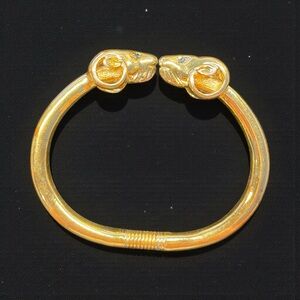 Vintage Signed Kenneth Jay Lane Kissing Ram Bracelet